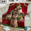 Pug Christmas Tree Yw0701492Cl Fleece Blanket