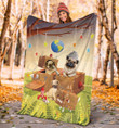 Pug Space Explorers Ld2712391Cl Fleece Blanket