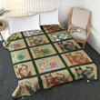 Cat Throw Blanket - Lovely Cats With Bow Quilt Blacket - Gift For Cat Owners