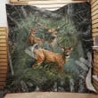 Deer Hunting Grass Quilt Blanket  Perfect Gifts For Hunting Lover