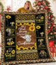 Elephant And Sunflower Quilt Blanket Bbb121203Nb