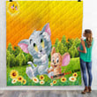 Cartoon Movies Tom & Jerry Kids V 3D Customized Personalized Quilt Blanket