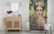 Quote Print Frida Kahlo     Shower Curtain Water Repellent Treatment Modern Home Bathroom Decor