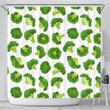 Cute Broccoli Pattern Shower Curtain Fulfilled In Us Special Gift Custom Design Home Decor