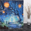 Halloween Ghost Pumpkin Polyester 3D Printed Shower Curtain Bathroom Decor