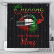 Melanin Queens Are Born In May   3D Printed Shower Curtain Bathroom Decor