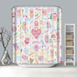 Happy Day Element Pink Piggy Pig Love 3D Printed Shower Curtain  Giving Pig Lovers