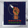 Fancy Resist African American  3D Printed Shower Curtain Bathroom Decor