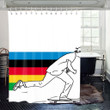 Olympic Skateboarding With Outfit 3D Printed Shower Curtain Bathroom Decor