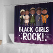 Melanin Black Girls Rock African American 3D Printed Shower Curtain Bathroom Decor