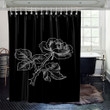 Rose Black And White Shower Curtains Vibrant Color High Quality Unique For Good Vibes Home Decor