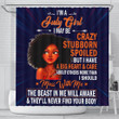 Cool July Girl I May Be Crazy Stubborn 3D Printed Shower Curtain Bathroom Decor
