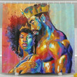 King And Queen Shower Curtain Art High Quality Custom Design Home Decor