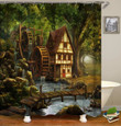 The Rustic House Beside The River 3D Printed Shower Curtain Gift Home Decoration