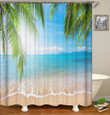 Beach  Turquoise Polyester Cloth 3D Printed Shower Curtain Home Decor Gift Ideas