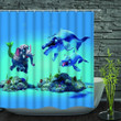Underwater World Painting Funny Design 3D Printed Shower Curtain Gift Home Decoration
