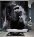 Black Gorilla Custom Design 3D Printed Shower Curtain Gift Home Decor