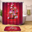 Gift Shower Curtains Fabric Human Skeleton Red Polyester Cloth Bathroom Curtains