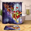 Christmas Santa Claus Is Coming 3D Printed Shower Curtain Bathroom Decor