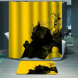 3D Printed Shower Curtain Art Shabby Chic Yellow Polyester Cloth