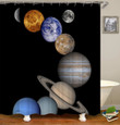 Planets In Solar System 3D Printed Shower Curtain Home Decor Gift Ideas