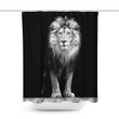 Black  Shower Curtain Special Custom Design Unique Gift  Home Decor Lion