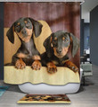 Realistic Dachshund Art Design 3D Printed Shower Curtain Gift For Dog Lover