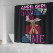 Cute April Girl God Designed Created Blesses   3D Printed Shower Curtain Bathroom Decor