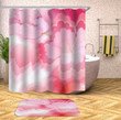 Flower Elegant Pink Polyester Cloth 3D Printed Shower Curtain Home Decor Gift Ideas