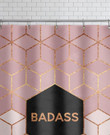 Badass Shower Curtain Abstraction Abstract Geometric  Custom Design  High Quality  Bathroom Decor