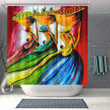 Fancy African Inspired Black Queen 3D Printed Shower Curtain Bathroom Decor