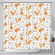 Cute Tribal Fox Pattern Shower Curtain Fulfilled In Us