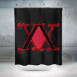 Hxh Logo Red Shower Curtain - Hunter X Hunter 3D Printed Shower Curtain