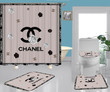 Chanel Type 41 Shower Curtain Waterproof Luxury Bathroom Mat Set Luxury Brand Shower Curtain Luxury Window Curtains