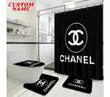Chanel Type 34 Shower Curtain Waterproof Luxury Bathroom Mat Set Luxury Brand Shower Curtain Luxury Window Curtains