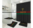 Gucci Gc Type 11 Shower Curtain Waterproof Luxury Bathroom Mat Set Luxury Brand Shower Curtain Luxury Window Curtains