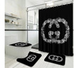 Chanel Type 17 Shower Curtain Waterproof Luxury Bathroom Mat Set Luxury Brand Shower Curtain Luxury Window Curtains
