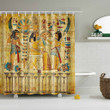 3D Printed Shower Curtain Ancient Egypt Mural Artsy Home Decor Gift Ideas