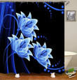 Flower Shabby Chic Blue 3D Printed Shower Curtain Best Home Decor Gift