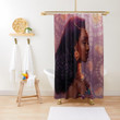 Afro Lady Beautiful Black Woman Shower Curtain African Themed Bathroom Decor Accessories