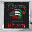 Trendy Queens Are Born In February   3D Printed Shower Curtain Bathroom Decor