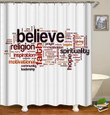 Believe Religion Hope Art Design 3D Printed Shower Curtain Gift For Home