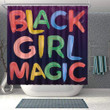 Black Girl Magic Melanin Pride Afrocentric Art 3D Printed Shower Curtain Bathroom Decor