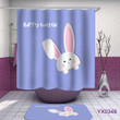 Happy Easter And The Rabbit Painting 3D Printed Shower Curtain Gift Home Decor