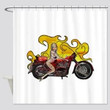 Bikini Girls Riding Motorcycle 3D Printed Shower Curtain Home Decor Gift