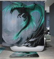 Dream World Amazing Green Dragon Shower Curtains Bathroom Decor