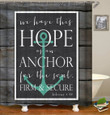 Hope Anchor Shabby Chic Brown Polyester Cloth 3D Printed Shower Curtain