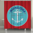 Avalon Ii Shower Curtain Red   Custom Design High Quality Home Bathroom Home Decor