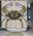 Scientific Blue Crab 3D Printed Shower Curtain Home Decor Gift Ideas