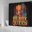 Nice Black Queen Afro Girl Art African American 3D Printed Shower Curtain Bathroom Decor
